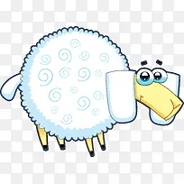 卡通可爱圆形绵羊矢量图-空若网 卡通可爱圆形绵羊矢量图-空若网