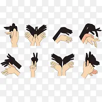 手影小动物设计图-空若网 手影小动物设计图-空若网