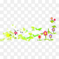 卡通手绘插画植物昆虫-空若网 卡通手绘插画植物昆虫-空若网