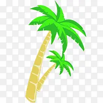 卡通插画植物椰子树-空若网 卡通插画植物椰子树-空若网