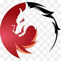 创意矢量龙虎图-空若网 创意矢量龙虎图-空若网