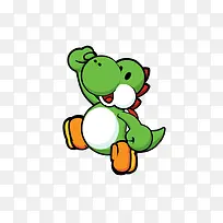 可爱卡通绿色小恐龙-空若网 可爱卡通绿色小恐龙-空若网