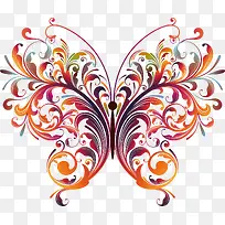 花蝴蝶矢量-空若网 花蝴蝶矢量-空若网