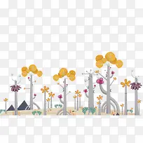 小树插画-空若网 小树插画-空若网