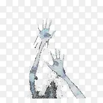 双手插画-空若网 双手插画-空若网