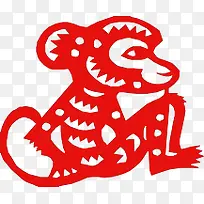 可爱小猴剪纸创意-空若网 可爱小猴剪纸创意-空若网