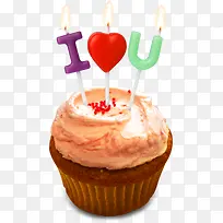 我爱你创意蜡烛蛋糕-空若网 我爱你创意蜡烛蛋糕-空若网