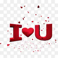 红色创意手绘爱情我爱你字母-空若网 红色创意手绘爱情我爱你字母-空若网