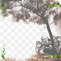 装饰图案 背景元素 树下 古树-空若网 装饰图案 背景元素 树下 古树-空若网