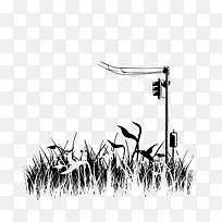 草 单色 风吹 背景元素-空若网 草 单色 风吹 背景元素-空若网