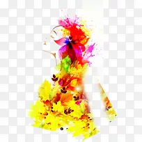 手绘彩色喷溅色彩-空若网 手绘彩色喷溅色彩-空若网