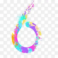 彩色绚丽色彩数字6-空若网 彩色绚丽色彩数字6-空若网