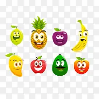 水果表情矢量图-空若网 水果表情矢量图-空若网