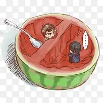 水彩西瓜-空若网 水彩西瓜-空若网