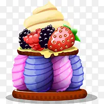 卡通水果蛋糕-空若网 卡通水果蛋糕-空若网