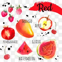 矢量水彩水果-空若网 矢量水彩水果-空若网