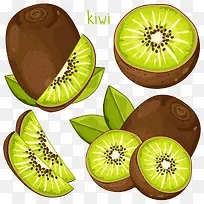 矢量卡通奇异果-空若网 矢量卡通奇异果-空若网