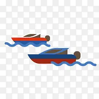 矢量汽艇素材-空若网 矢量汽艇素材-空若网