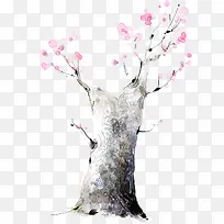 卡通可爱手绘花树-空若网 卡通可爱手绘花树-空若网