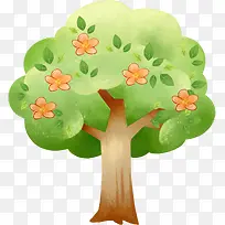 手绘卡通插画树木-空若网 手绘卡通插画树木-空若网