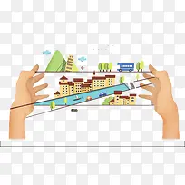 手绘建筑-空若网 手绘建筑-空若网