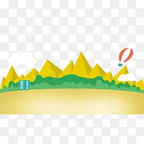 山 卡通手绘风景-空若网 山 卡通手绘风景-空若网