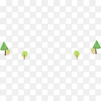 手绘卡通绿色小树-空若网 手绘卡通绿色小树-空若网