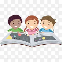 卡通人物读书素材-空若网 卡通人物读书素材-空若网