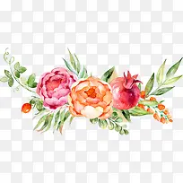 水彩花卉装饰-空若网 水彩花卉装饰-空若网