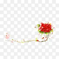 花卉边框水彩渲染-空若网 花卉边框水彩渲染-空若网