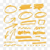 矢量手绘线和箭头-空若网 矢量手绘线和箭头-空若网