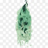 卡通水彩孔雀-空若网 卡通水彩孔雀-空若网