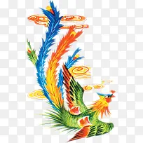 手绘彩色孔雀羽毛-空若网 手绘彩色孔雀羽毛-空若网