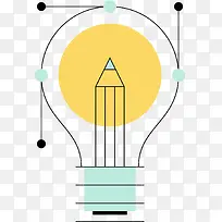 手绘卡通灯泡图案-空若网 手绘卡通灯泡图案-空若网