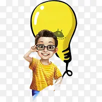 手绘卡通黄色电话泡-空若网 手绘卡通黄色电话泡-空若网