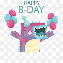 庆祝生日的小怪兽-空若网 庆祝生日的小怪兽-空若网