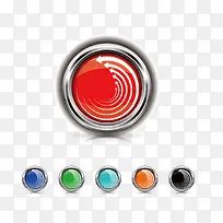 矢量彩色按钮-空若网 矢量彩色按钮-空若网