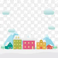 雪景插画-空若网 雪景插画-空若网