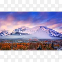 摄影高清合成雪山之巅-空若网 摄影高清合成雪山之巅-空若网