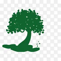绿色树装饰剪影素材4-空若网 绿色树装饰剪影素材4-空若网