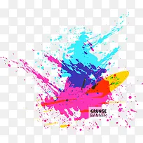 水彩喷溅矢量-空若网 水彩喷溅矢量-空若网