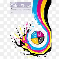 彩色喷溅矢量-空若网 彩色喷溅矢量-空若网