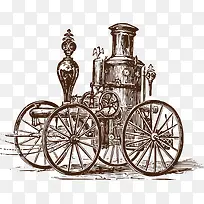 手绘老爷车-空若网 手绘老爷车-空若网