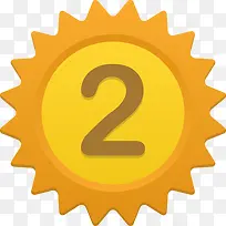 黄色标签数字2图标-空若网 黄色标签数字2图标-空若网