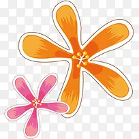 粉色橙色小花-空若网 粉色橙色小花-空若网