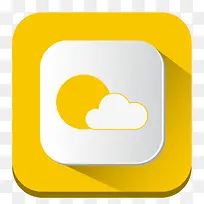 黄色可爱天气图标-空若网 黄色可爱天气图标-空若网