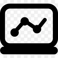 笔记本电脑统计图图标-空若网 笔记本电脑统计图图标-空若网