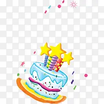 彩色卡通星星海报-空若网 彩色卡通星星海报-空若网