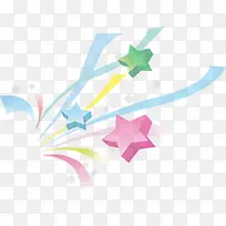 彩色卡通星星丝带-空若网 彩色卡通星星丝带-空若网