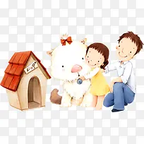 可爱小狗铃铛女孩-空若网 可爱小狗铃铛女孩-空若网